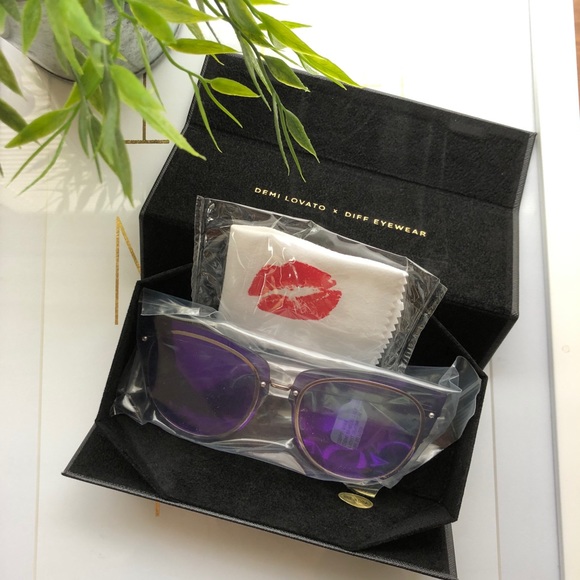 Diff Eyewear Accessories Demi Lovato For Diff Purple Mirrored